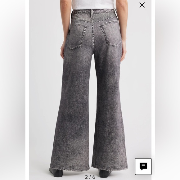 NWOT, City Blues Wide Leg Cotton Terry Knit Jeans, size 4 - Picture 3 of 6